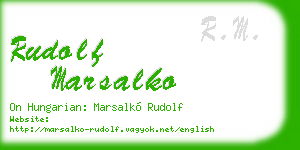 rudolf marsalko business card